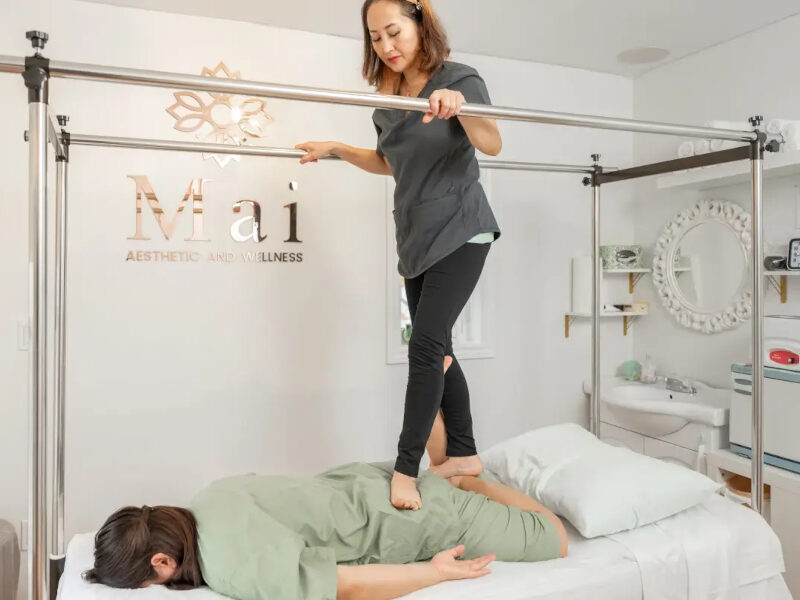 Thai massage session at Mai Thai Massage
